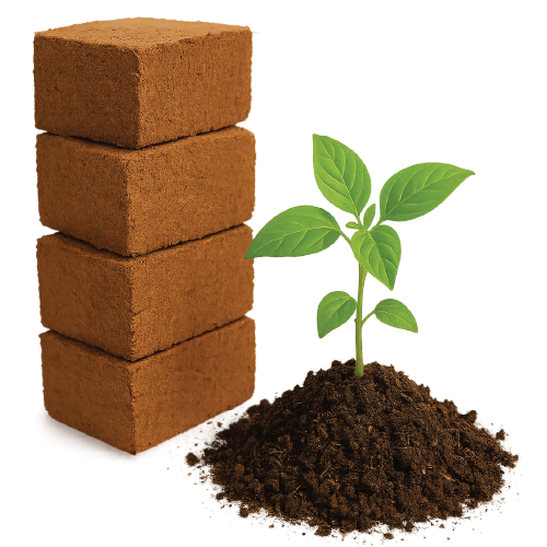 Coco peat and potting soil mix