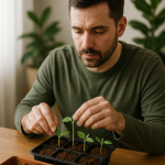 Man Working on the Plant